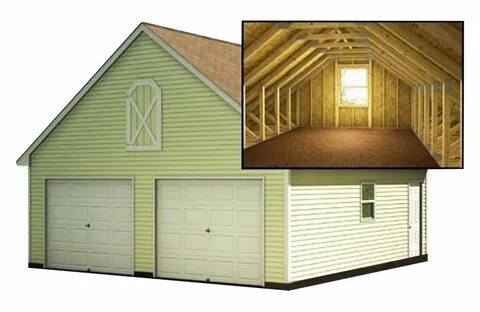 Two Car Garage Plans With Loft DIY Backyard Shed Building 24