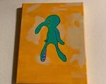 Squidward painting Etsy