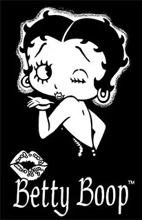Betty Boob Background Black Muck Kiss Coloring Page - Wecoloringpage.com.