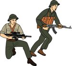 Free Clipart Of Soldiers At War - Vietnam War Clip Art - (40