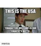 THIS IS THE USA CHARACTERS WELCOMEDISOUR WORKAHOLICS COUNTRY
