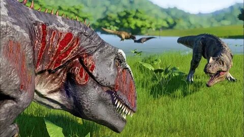 Jurassic World Evolution - 2 Giganotosaurus vs 2 Ceratosauru
