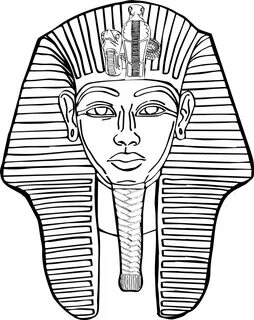 Head Of King Tut Pages Coloring Sketch Coloring Page