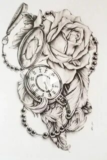 Best Tattoo Flower Butterfly Sugar Skull Ideas Pocket watch 