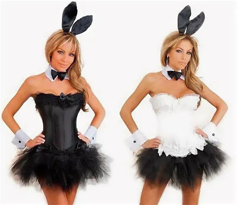 сексуальный черный или белый Playboy Bunny корсет балетной к