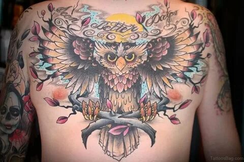 50 Cute Owl Tattoos On Chest - Tattoo Designs - TattoosBag.c