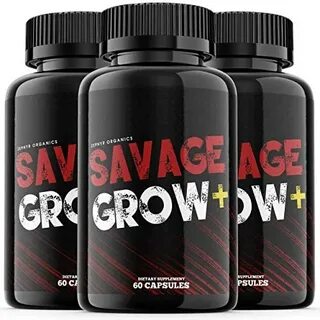 3 Pack) Savage Grow Plus Pills Plush for Men Dietary Supplem