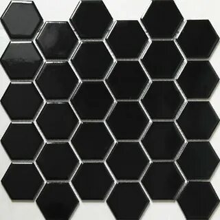 Шестиугольная Керамическая Мозаика Для Ванной Комнаты,Черная