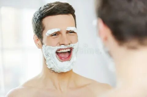336 Young Man Shaving His Beard Smiling Photos - Free & Roya