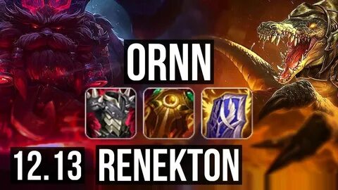 ORNN vs RENEKTON (TOP) 1.1M mastery, 6/3/9 NA Diamond 12.13