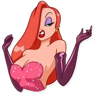 Стикер телеграм из набора "Jessica Rabbit"