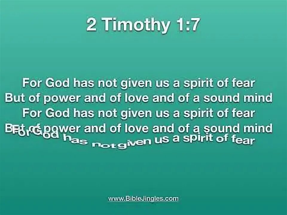 2 Timothy 1:7 - YouTube