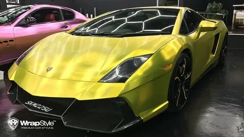 Lamborghini Gallardo - Brush Gold Chrome wrap WrapStyle