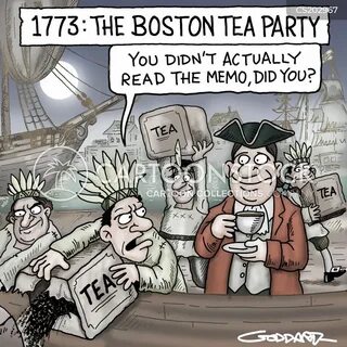 Political Cartoon Tea Party