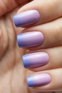 Thermo-Nagellack-lila-blau-Ombre-Maniküre Ombre nail designs