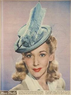 Carole Landis Mag Pic Hats vintage, Carole, Vintage posters