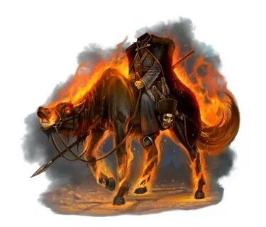 Flaming Dullahan - Pathfinder 2E PFRPG DND D&D 3.5 5E 5th ed