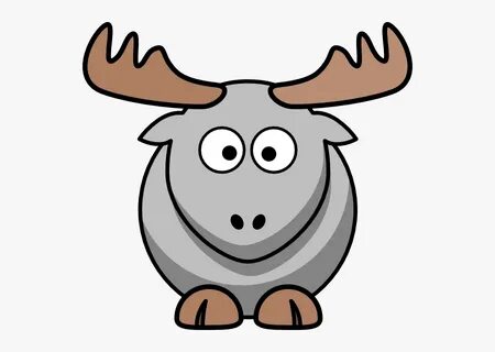 Grey Moose Cartoon Svg Clip Arts - Cartoon Goat , Free Trans