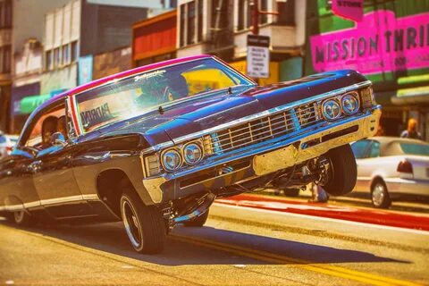 vintage black car #car #road #reflection #lowrider #1080P #w