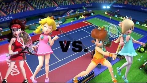 Mario Tennis Aces - Short Pauline and Peach vs. Daisy and Ro