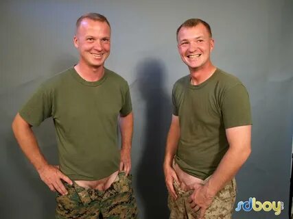 Real Life Active Duty Marine Brothers Comparing Cocks & Jerk