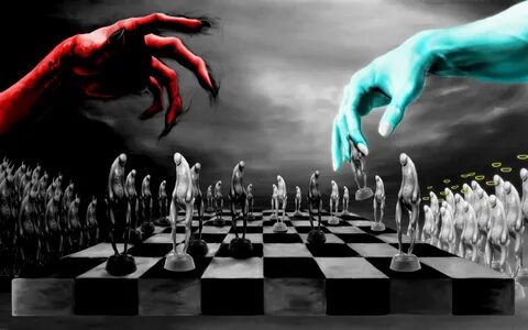 chess, God, Devil, Drawn Wallpapers HD / Desktop and Mobile 