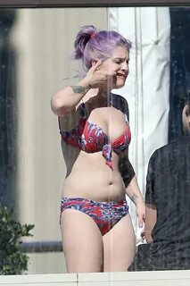 Kelly Osbourne - Red Floral Bikini Candids -14 GotCeleb