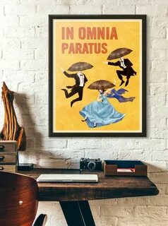 In Omnia Paratus Poster Vintage Retro Style Inspired by Etsy