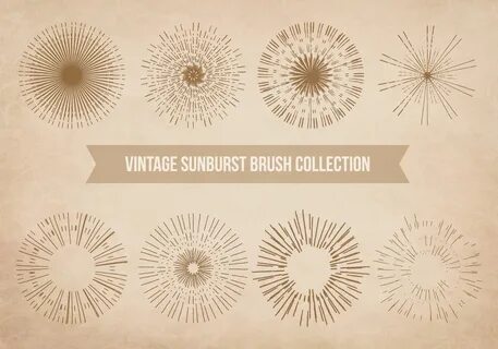 Vintage Sunburst Brushes - Free Photoshop Brushes at Brushee