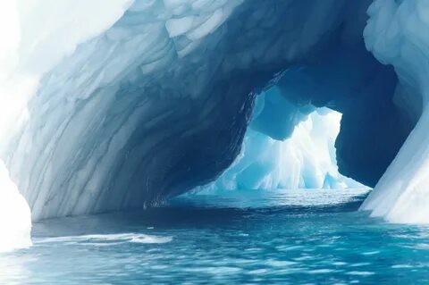 Ice cave in Iceberg, Antarctica. Photo by Sarah Scriver.