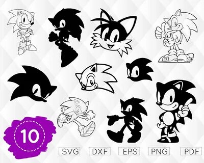 Dxf Vinyl Cutting !!! Sonic The Hedgehog Svg Eps for Shirts 