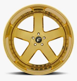 Gold Forgiato Wheels - Gold Car Rims Png, Transparent Png - 