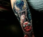 Venom vs Spiderman tattoo by Steve Butcher Post 15510 Spider