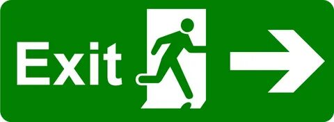 Exit Clipart Transparent - Emergency Exit Signs Vector - (15