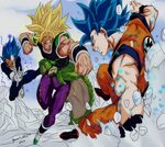 Wallpaper : Vegeta, Son Goku, Broly 3200x2850 - VegetaTORRES