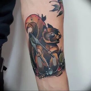 Photo tattoo Squirrel 04.02.2019 № 122 - idea for a squirrel