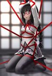 Safebooru - 1girl akemi homura arms up black hair blush brai