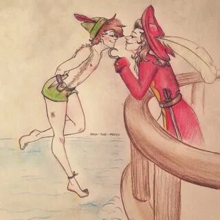 Larry Peter Pan AU fanart Capitão gancho, Larry stylinson, F