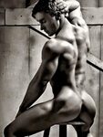 #AssWednesday - Just a hot naked guy sitting on a stool \AST