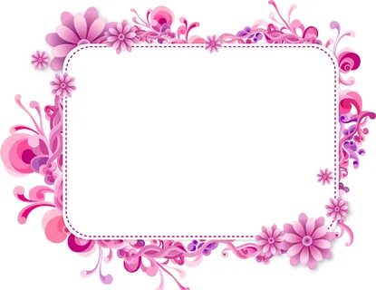 Download Pink And Purple Vector Frame - Girly Border - Full 