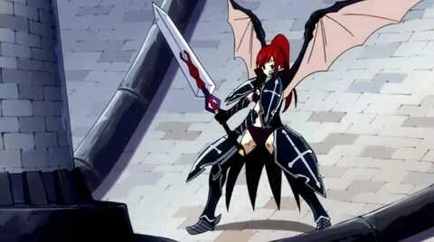 Fairy Tail. Erza Scarlet in Blackwings Armor. (With images) 