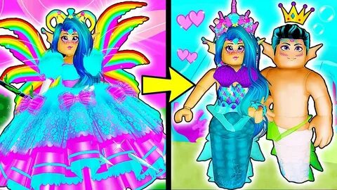 PRINCESS TO MERMAID LOVE STORY 🧜 ♀ 💗 Royale High School Robl