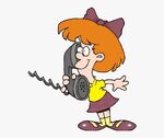 Telephone Call Conversation Girl Clip Art - Talking On The T