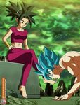 Goku worshipping Kefla's feet - GIF Animation by FoxyBulma C