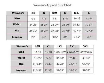 Sizing Chart - Grind Diva: The Fashion Lifestyle of a Female