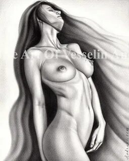 Mujer desnudo arte erótico impresión de pintura al óleo muje