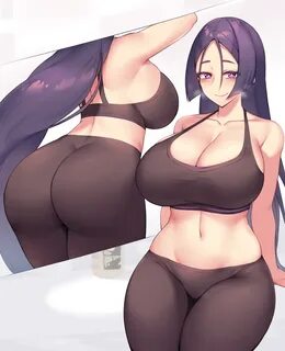 Anime girl with a big booty and big boobs