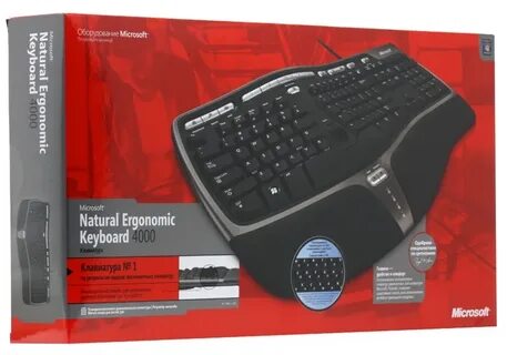 Microsoft Natural Ergonomic Keyboard 4000 Black USB: цены ха