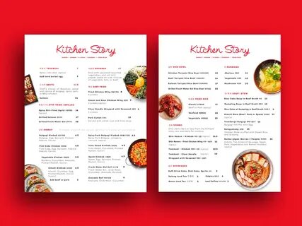 Asian menu design