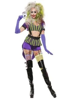 Mens Ladies Joker Costume Film Movie Villain Adult Halloween
